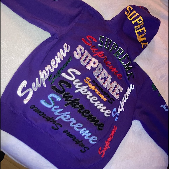 Dead Stock Supreme Multi Logo Hooded Sweatshirt - Picture 1 of 4